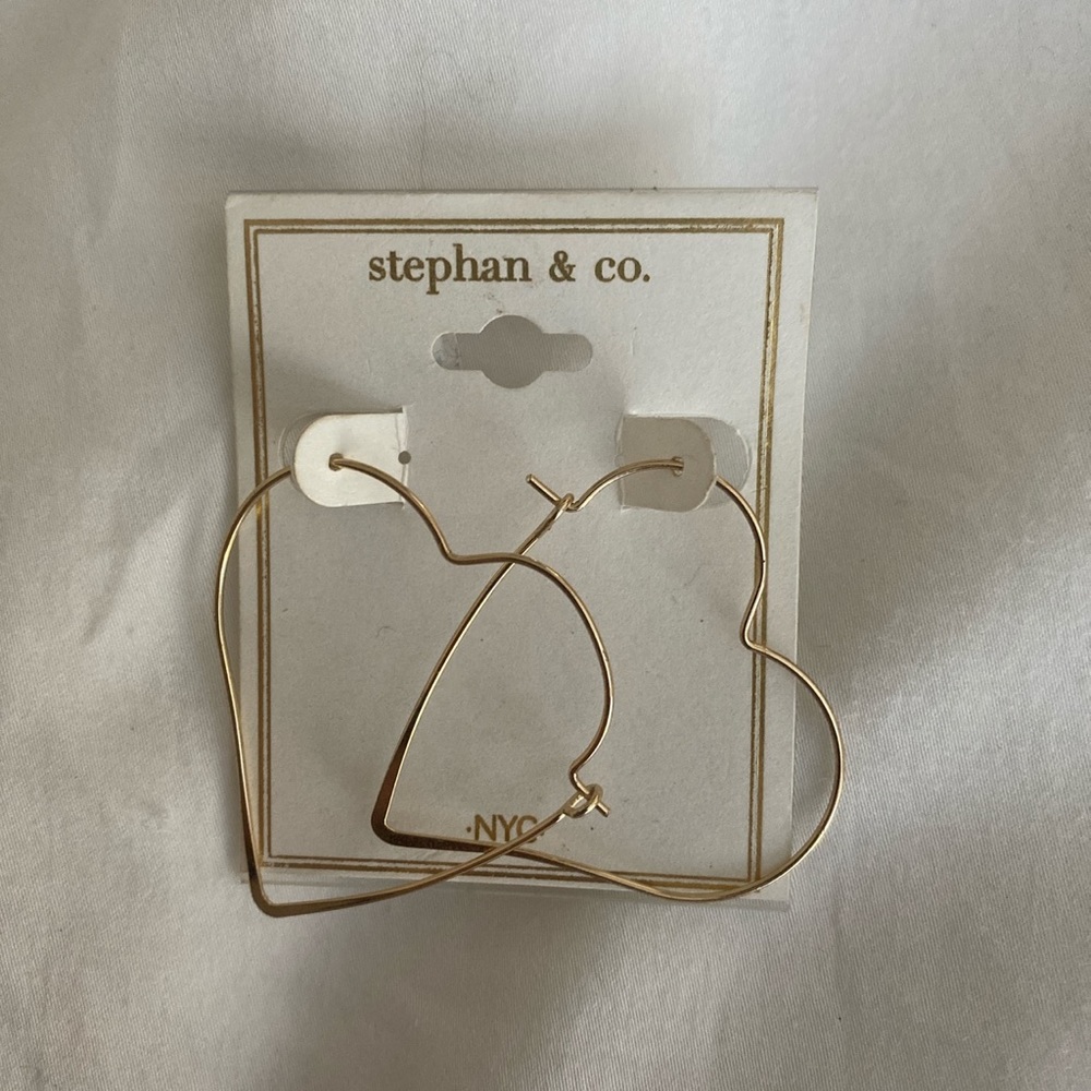 Heart shaped hoop earrings